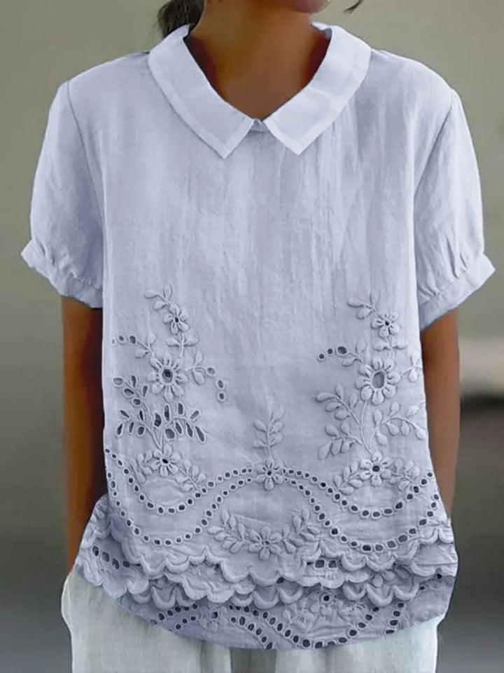 Lily | Camicia con Ricamo di Fiori