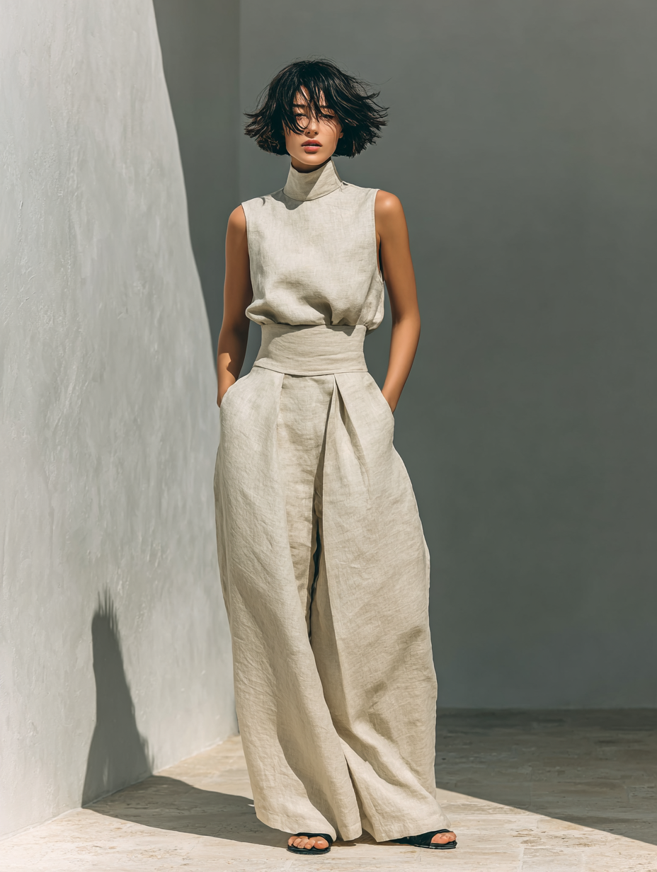 Venancia™ | Completo Minimalista Top e Pantalone Largo