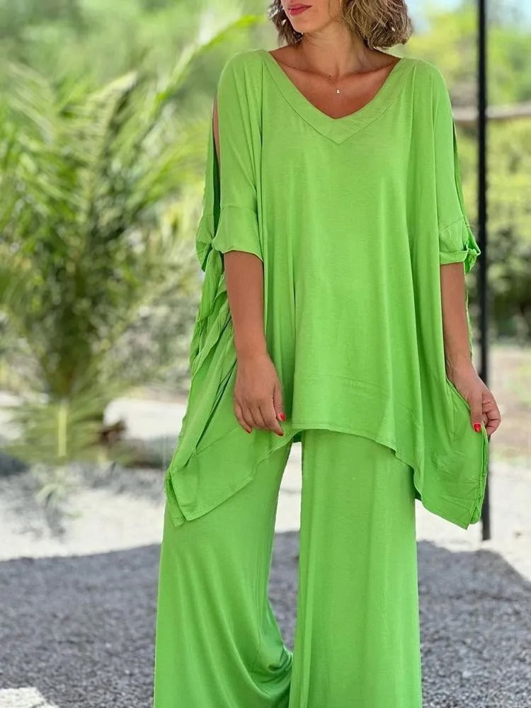 Úrsula™ | Completo Tunica con Spalle Scoperte e Pantaloni