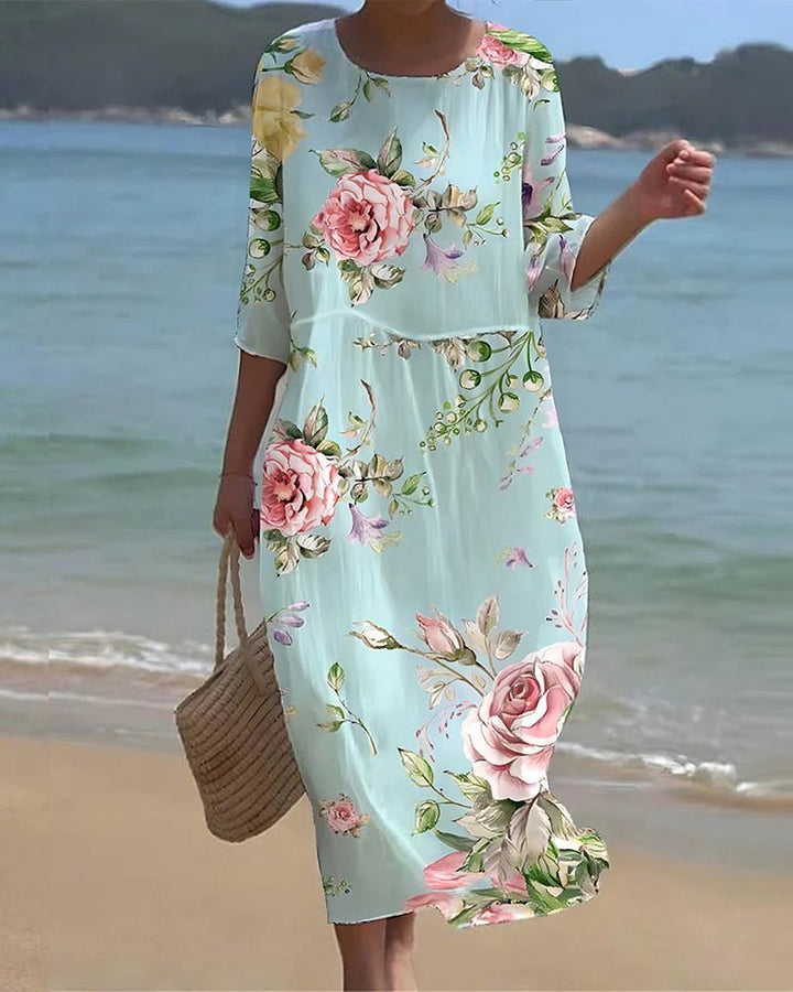 Keely - Vestito Fiore al Tramonto
