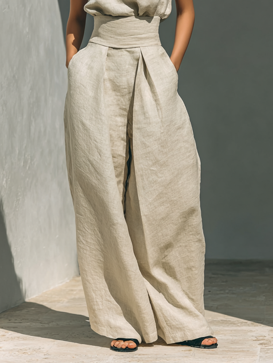 Venancia™ | Completo Minimalista Top e Pantalone Largo
