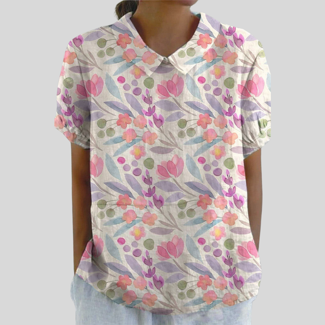 Aurélie | Blusa Motivo Floreale Grafico