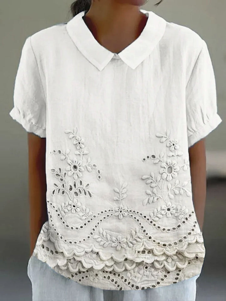 Lily | Camicia con Ricamo di Fiori