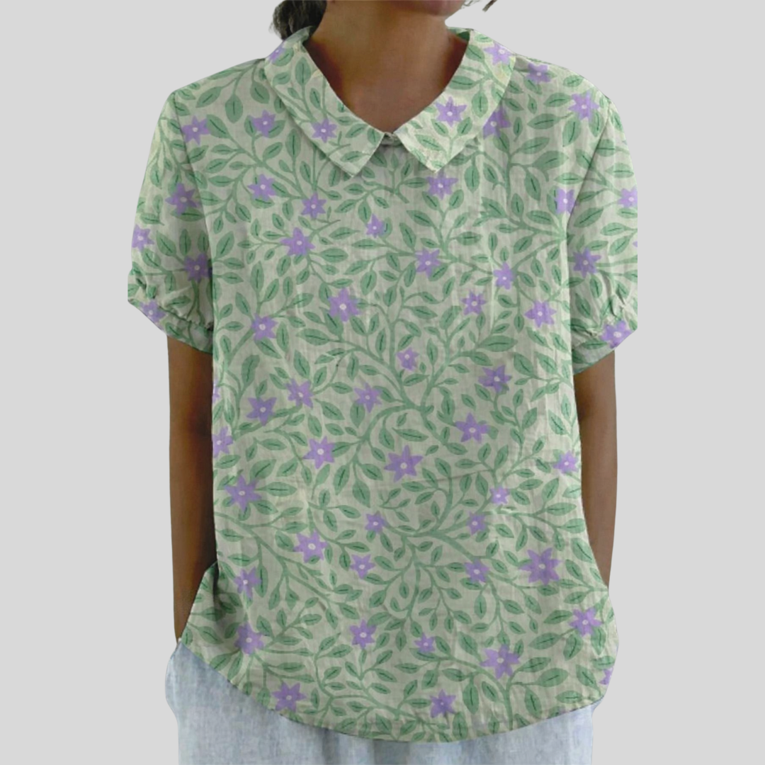 Lucienne | Blusa Foglie Fiorite