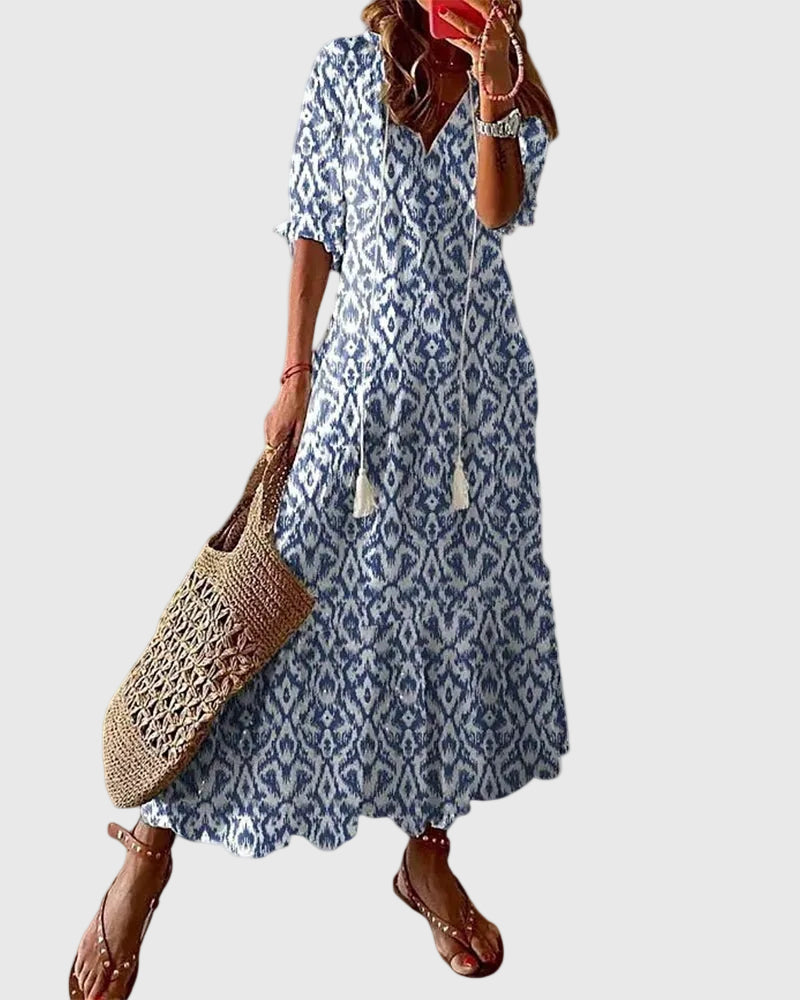 Amalia - Abito Maxi Estivo Boho Vintage