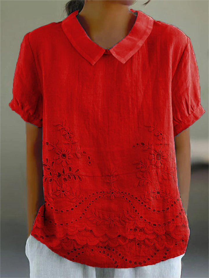 Lily | Camicia con Ricamo di Fiori