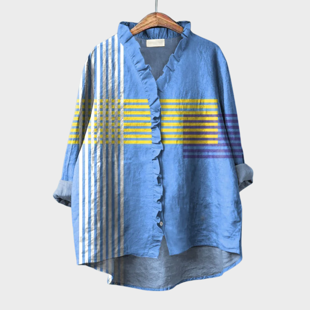 Ophélie | Blusa Grafica Volantata