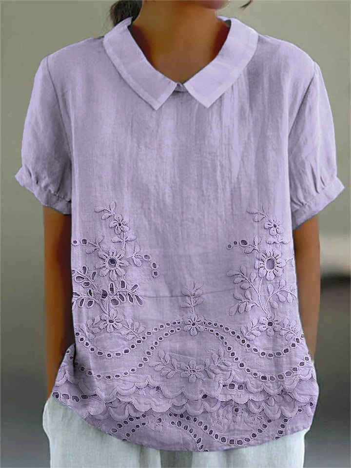 Lily | Camicia con Ricamo di Fiori