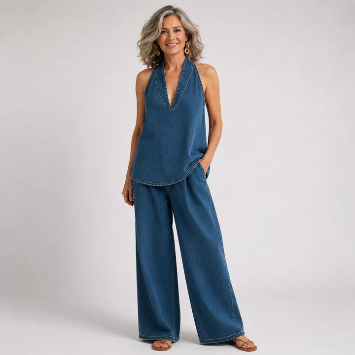 Maravillas™ | Completo top e pantalone wide leg