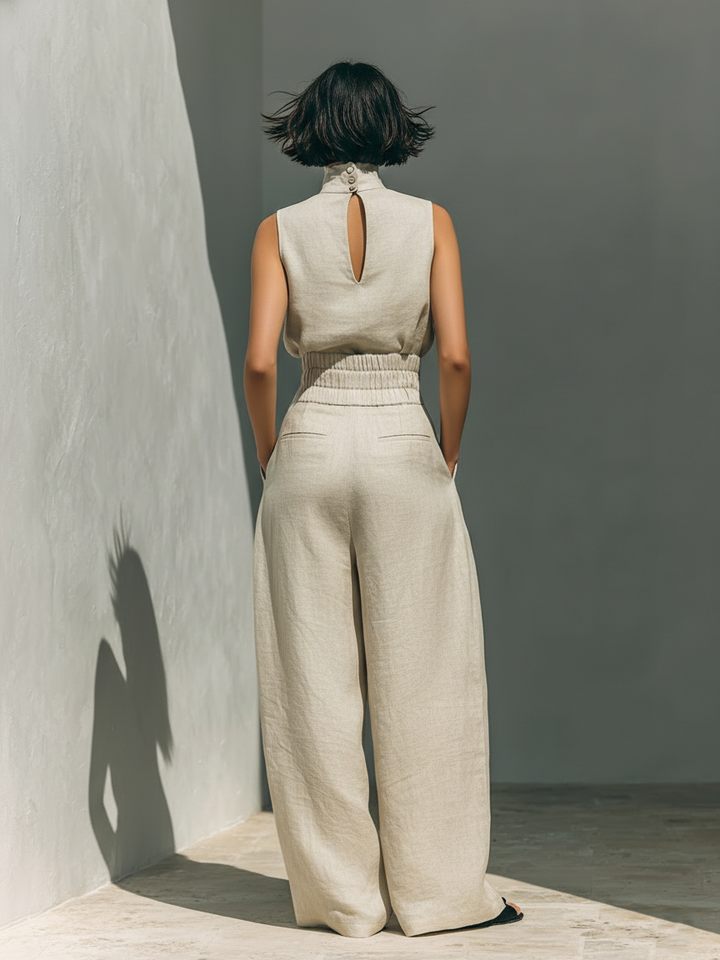 Venancia™ | Completo Minimalista Top e Pantalone Largo