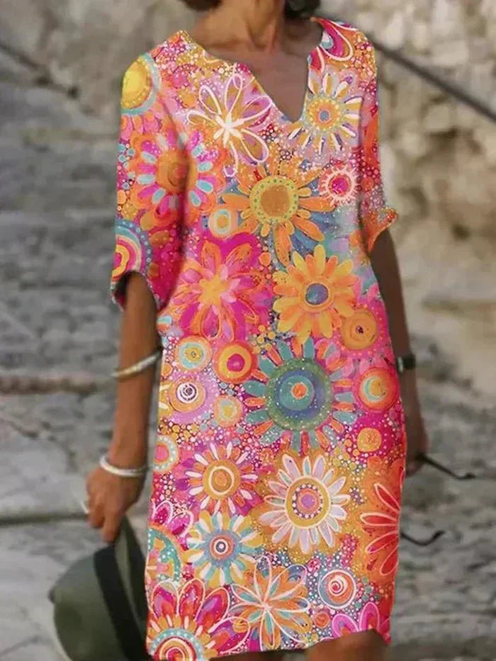 Nira - Abito Midi Floreale Vivace