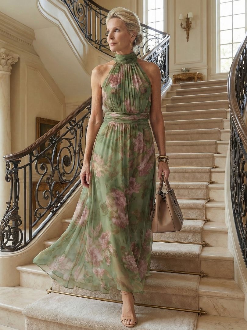 Mirelle | Kerätty Halterneck Midi Mekko
