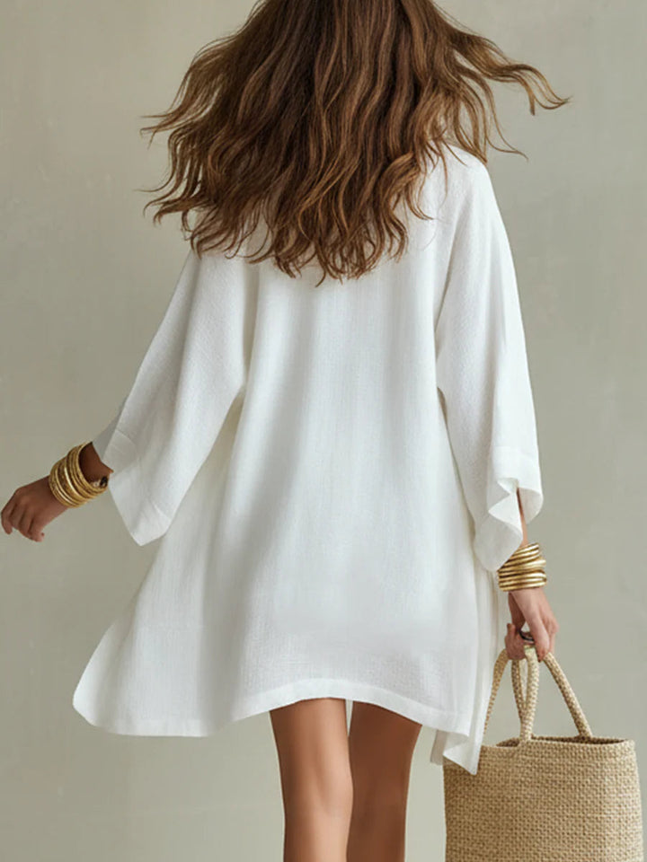 Elizabeth | CONJUNTO CARDIGAN BIANCO LARGO - 3 PEZZI