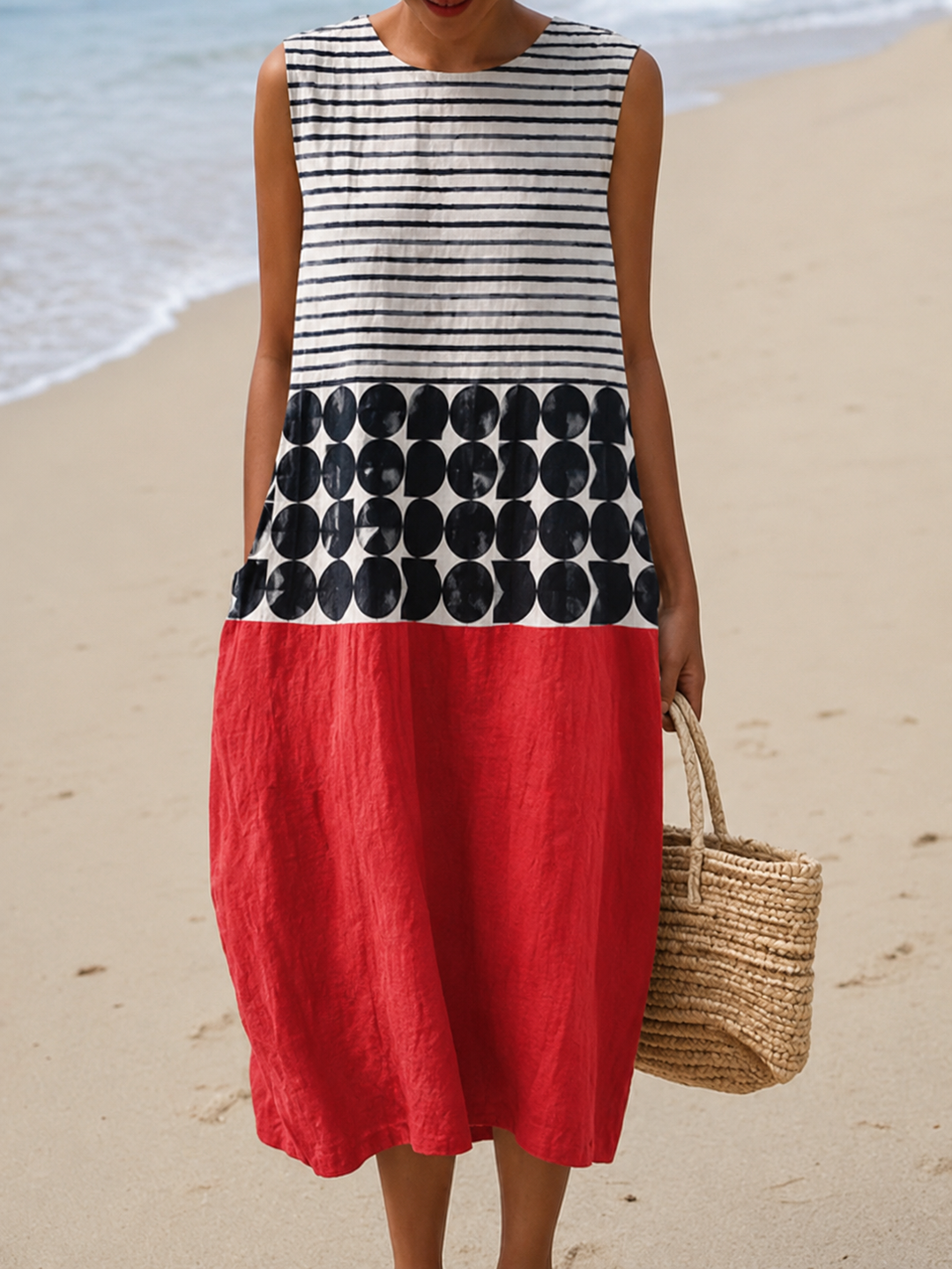 Jane - Abito Midi Colorblock