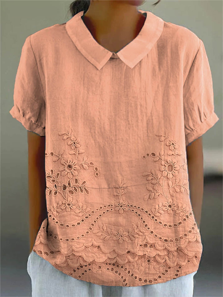 Lily | Camicia con Ricamo di Fiori