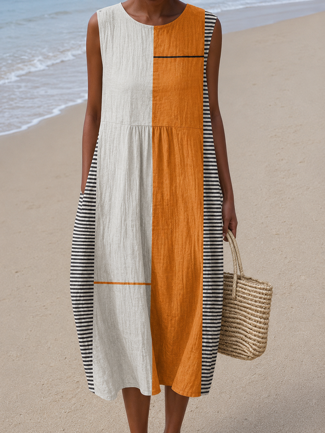 May - Abito Midi Colorblock