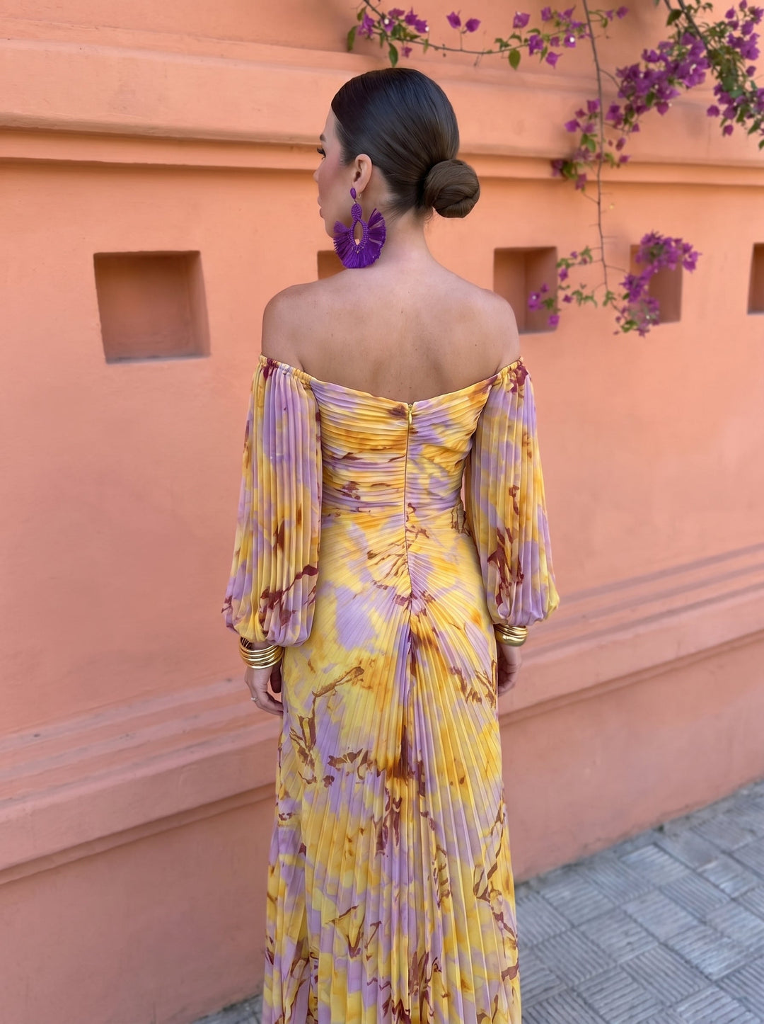 Gregoria™ | Vestito Lungo Floreale con Scollatura Pronunciata