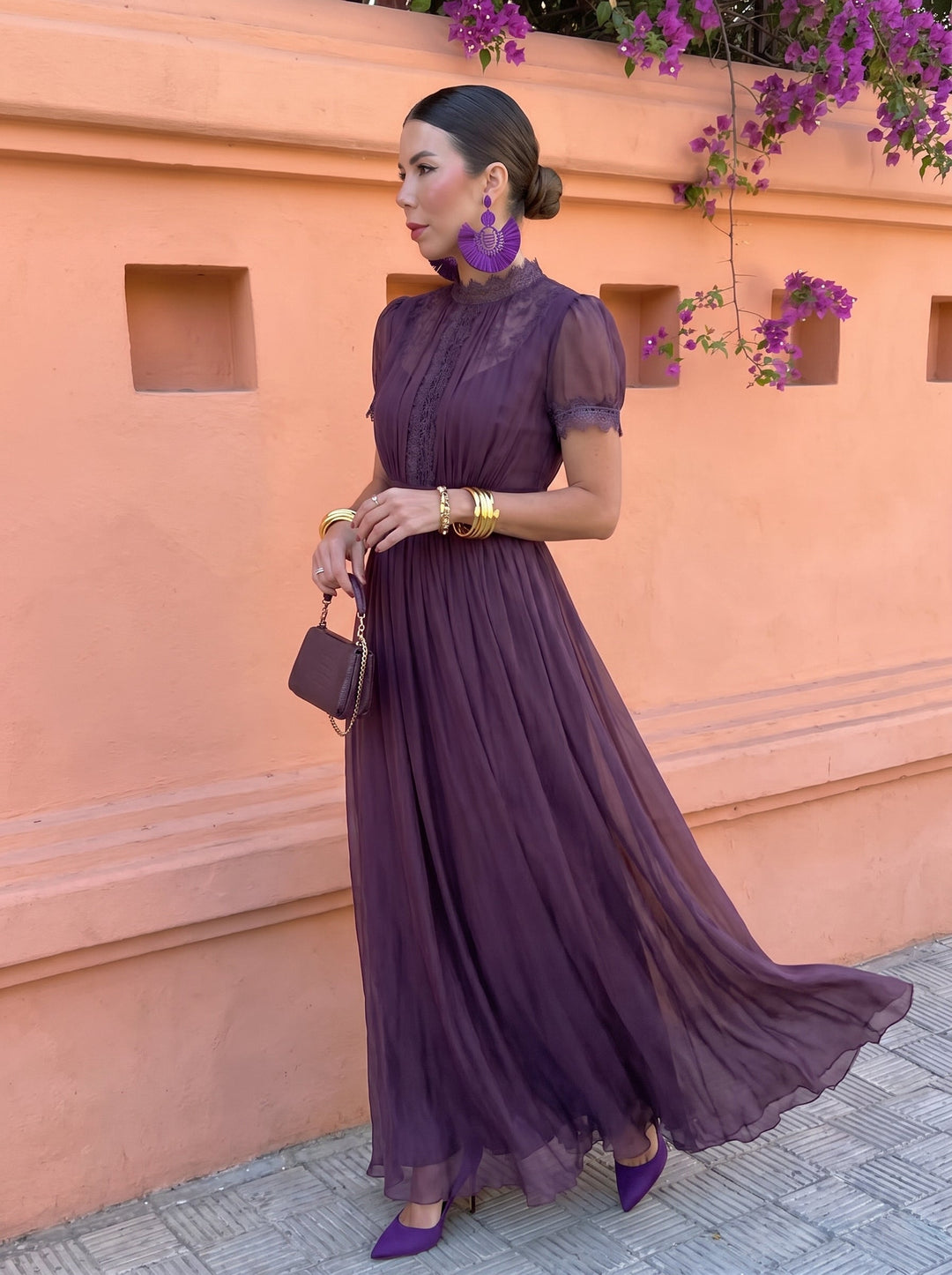 Cayetana™ | Vestito Lungo in Chiffon