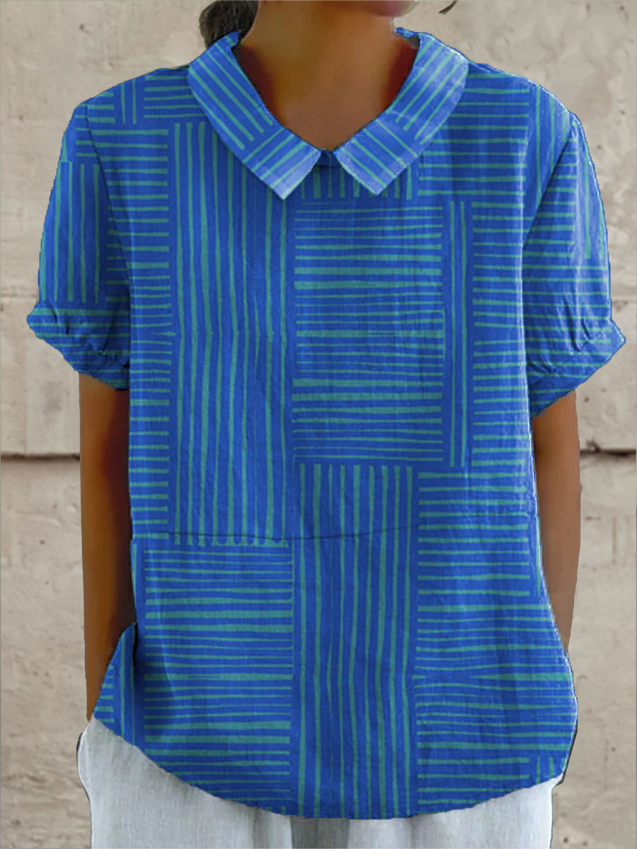 Maya | Camicia a Strisce Geometriche
