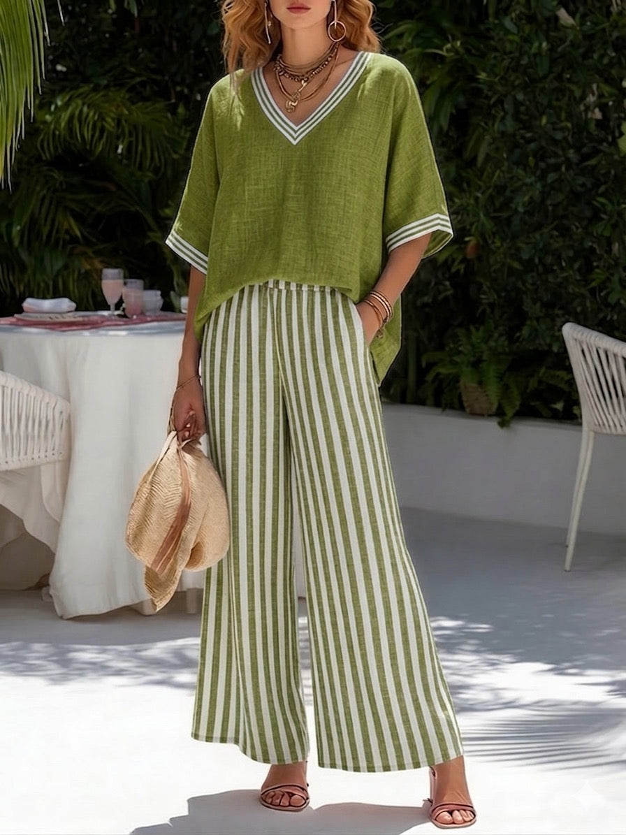 Kika™ | Completo Casual in Lino e Cotone
