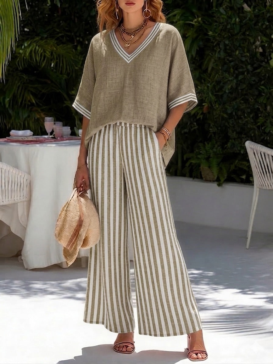 Kika™ | Completo Casual in Lino e Cotone